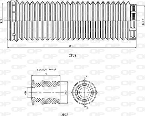 Open Parts DCK5048.04 - Kit de protection contre la poussière, amortisseur droxauto.com