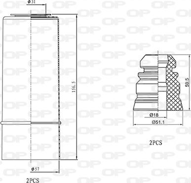 Open Parts DCK5017.04 - Kit de protection contre la poussière, amortisseur droxauto.com