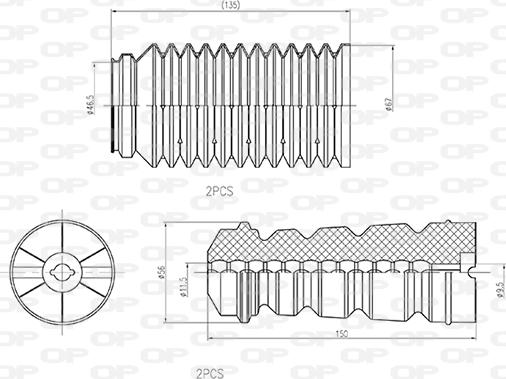 Open Parts DCK5031.04 - Kit de protection contre la poussière, amortisseur droxauto.com