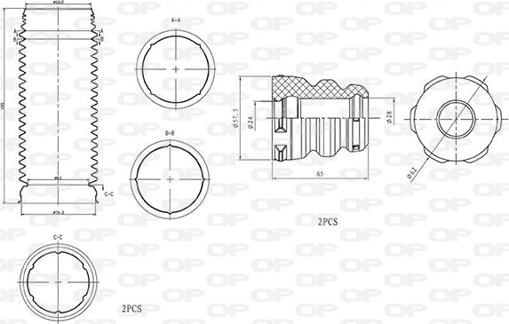 Open Parts DCK5020.04 - Kit de protection contre la poussière, amortisseur droxauto.com
