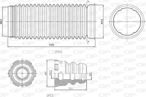 Open Parts DCK5022.04 - Kit de protection contre la poussière, amortisseur droxauto.com