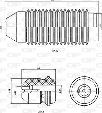 Open Parts DCK5075.04 - Kit de protection contre la poussière, amortisseur droxauto.com
