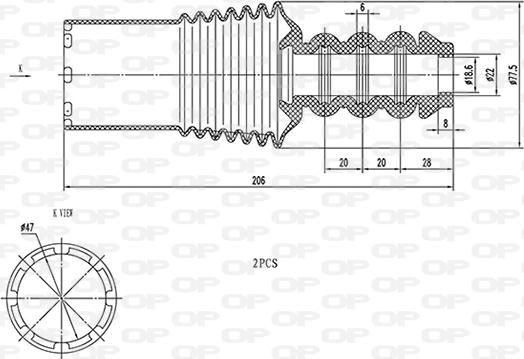 Open Parts DCK5101.02 - Kit de protection contre la poussière, amortisseur droxauto.com