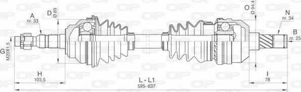 Open Parts DRS6446.00 - Arbre de transmission droxauto.com