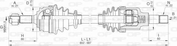 Open Parts DRS6460.00 - Arbre de transmission droxauto.com