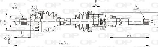 Open Parts DRS6045.00 - Arbre de transmission droxauto.com