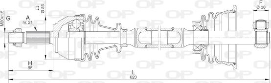 Open Parts DRS6016.00 - Arbre de transmission droxauto.com