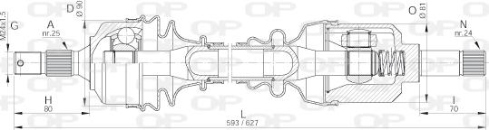 Open Parts DRS6023.00 - Arbre de transmission droxauto.com