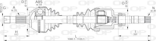 Open Parts DRS6156.00 - Arbre de transmission droxauto.com