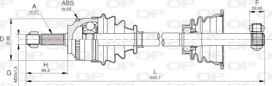 Open Parts DRS6100.00 - Arbre de transmission droxauto.com