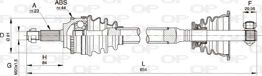 Open Parts DRS6110.00 - Arbre de transmission droxauto.com