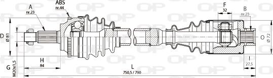 Open Parts DRS6111.00 - Arbre de transmission droxauto.com