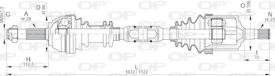 Open Parts DRS6139.00 - Arbre de transmission droxauto.com