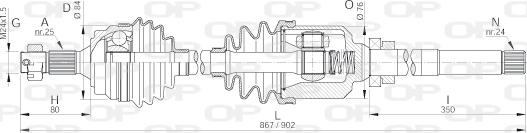 Open Parts DRS6133.00 - Arbre de transmission droxauto.com