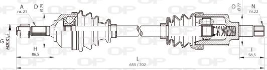 Open Parts DRS6367.00 - Arbre de transmission droxauto.com