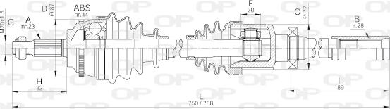Open Parts DRS6300.00 - Arbre de transmission droxauto.com