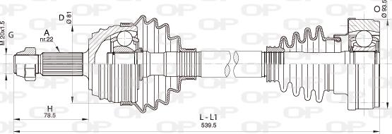 Open Parts DRS6338.00 - Arbre de transmission droxauto.com