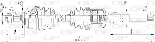 Open Parts DRS6247.00 - Arbre de transmission droxauto.com