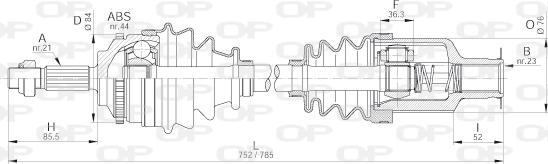 Open Parts DRS6207.00 - Arbre de transmission droxauto.com
