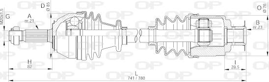 Open Parts DRS6225.00 - Arbre de transmission droxauto.com