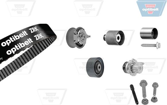 Optibelt KT 1420 W3 - Pompe à eau + kit de courroie de distribution droxauto.com