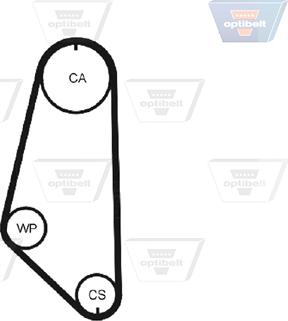 Optibelt ZRK 1278 - Courroie de distribution droxauto.com