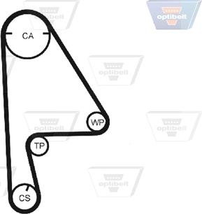 Optibelt ZRK 1431 - Courroie de distribution droxauto.com