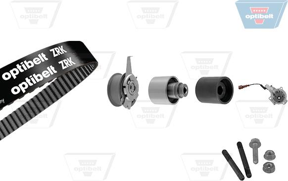 Optibelt KT 1611W2 - Pompe à eau + kit de courroie de distribution droxauto.com