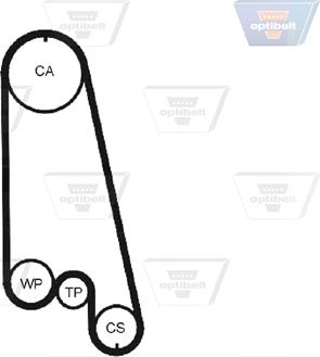 Optibelt ZRK 1292 - Courroie de distribution droxauto.com