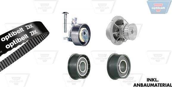 Optibelt KT 1024 W2 - Pompe à eau + kit de courroie de distribution droxauto.com