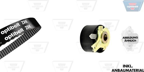 Optibelt KT 1368 W2 - Pompe à eau + kit de courroie de distribution droxauto.com