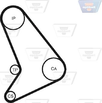 Optibelt ZRK 1424 - Courroie de distribution droxauto.com