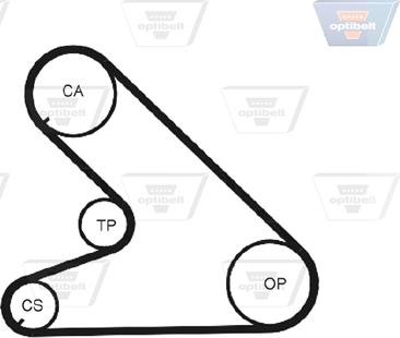 Optibelt ZRK 1096 - Courroie de distribution droxauto.com