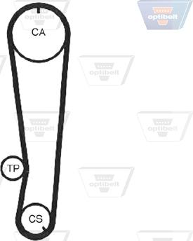 Optibelt ZRK 1040 - Courroie de distribution droxauto.com