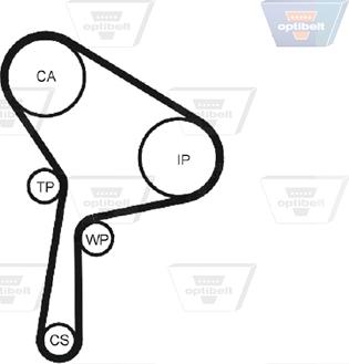Optibelt ZRK 1067 - Courroie de distribution droxauto.com