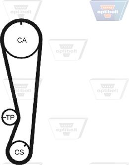 Optibelt ZRK 1004 - Courroie de distribution droxauto.com