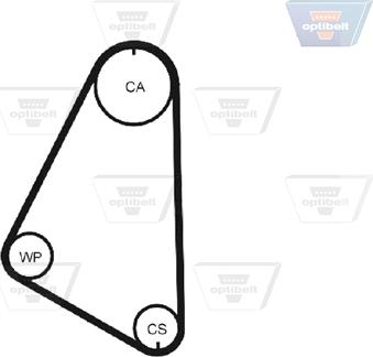 Optibelt ZRK 1014 - Courroie de distribution droxauto.com