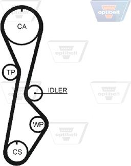 Optibelt ZRK 1162 - Courroie de distribution droxauto.com