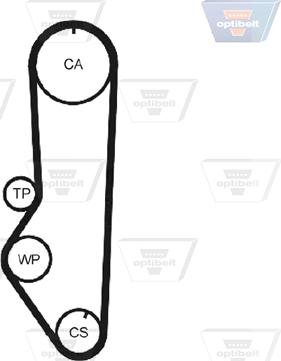 Optibelt ZRK 1104 - Courroie de distribution droxauto.com