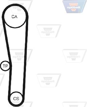 Optibelt ZRK 1333 - Courroie de distribution droxauto.com