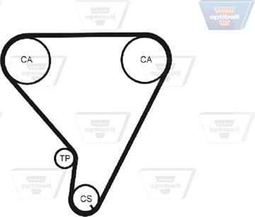 Optibelt ZRK 1326 - Courroie de distribution droxauto.com