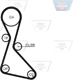 Optibelt ZRK 1276 - Courroie de distribution droxauto.com