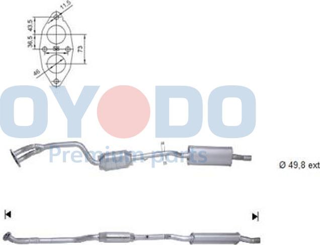 Oyodo 10N0026-OYO - Catalyseur droxauto.com