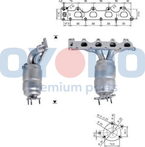 Oyodo 10N0075-OYO - Catalyseur droxauto.com
