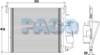 PACO PL5199/RD - Condensateur, climatisation droxauto.com