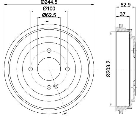 Pagid 61484 - Tambour de frein droxauto.com