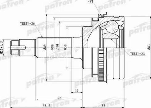Patron PCV4006 - Jeu de joints, arbre de transmission droxauto.com