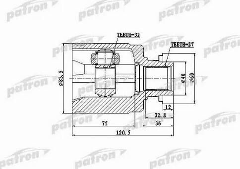 Patron PCV4013 - Jeu de joints, arbre de transmission droxauto.com