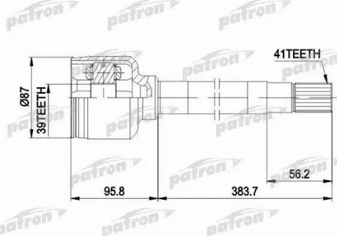 Patron PCV5014 - Jeu de joints, arbre de transmission droxauto.com