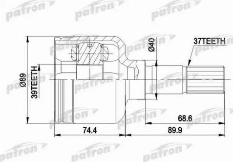 Patron PCV5015 - Jeu de joints, arbre de transmission droxauto.com